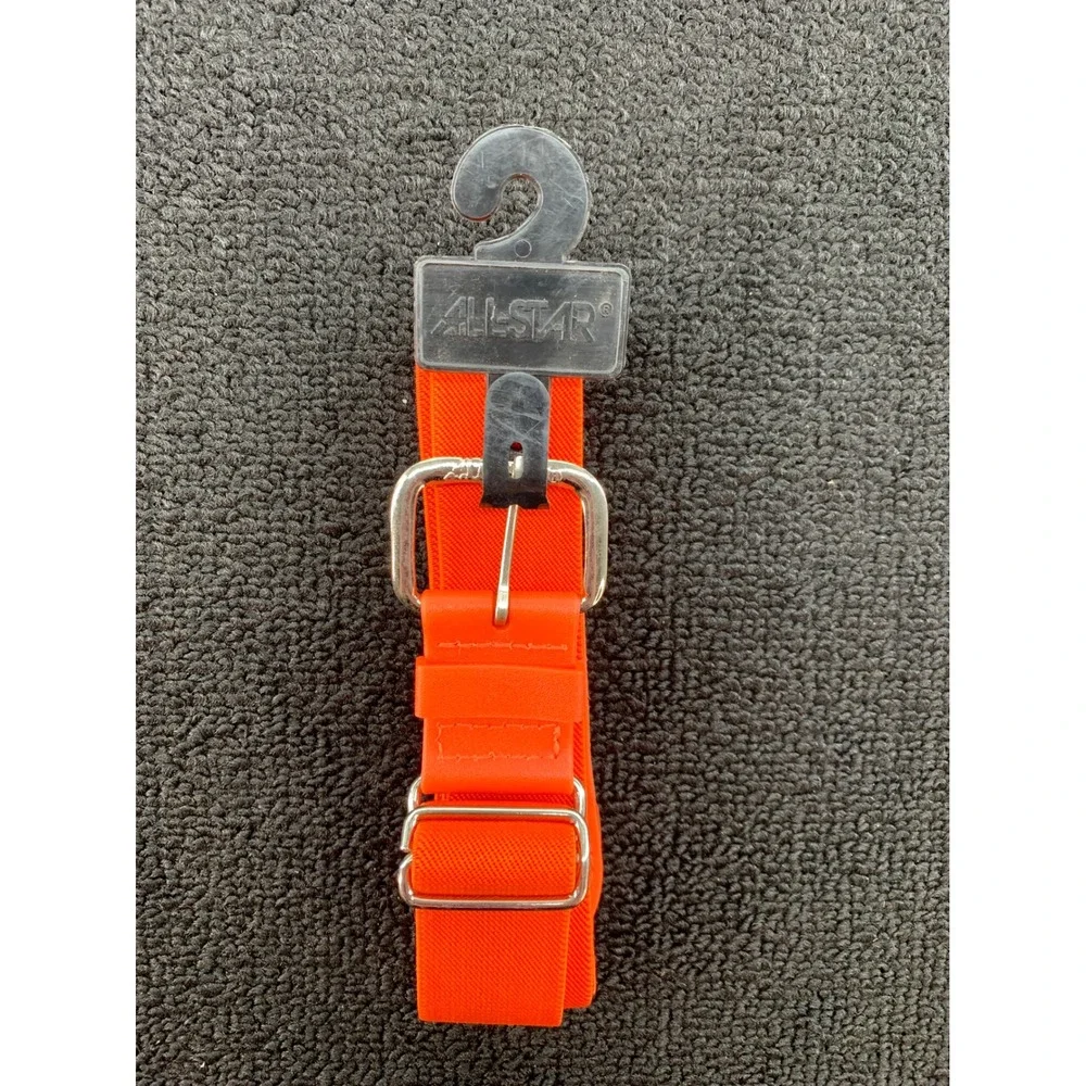 All Star Orange‎ Elastic Belt with Silver Buckle Baseball Softball Adjustable